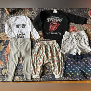 Lot Nacho Baby Rolling Stones haram shorts Peek Garanimals Cloud Island 6-9m